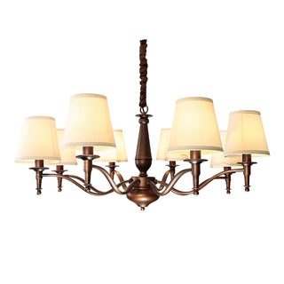 Zosolia Lustre en Tissu et Laiton Industriel Vintage de Luxe