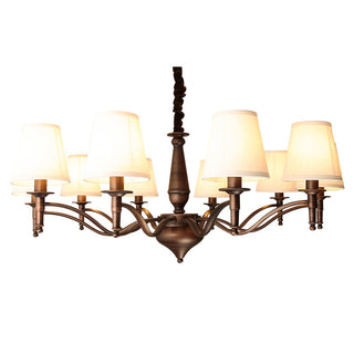 Zosolia Lustre en Tissu et Laiton Industriel Vintage de Luxe