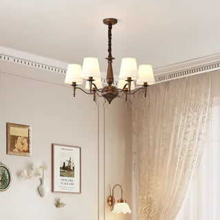 Zosolia Lustre en Tissu et Laiton Industriel Vintage de Luxe