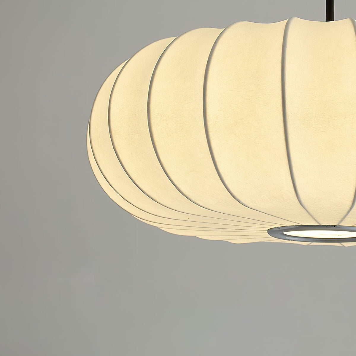 Lantern Silk Pendant Lamp-Neutral Decor