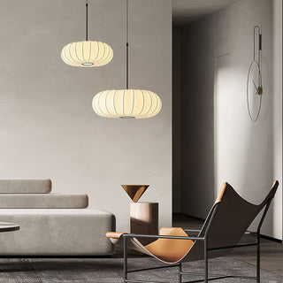 Lantern Silk Pendant Lamp-Neutral Decor