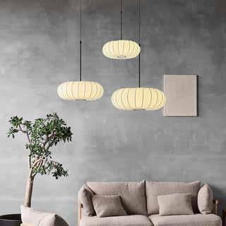 Lantern Silk Pendant Lamp-Neutral Decor
