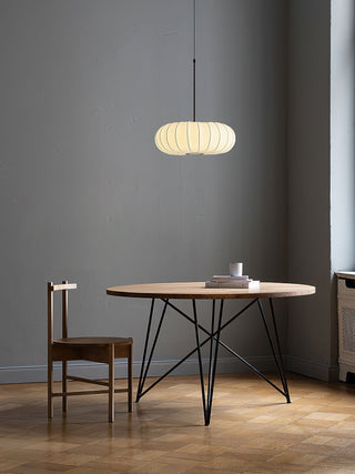 Lantern Silk Pendant Lamp-Neutral Decor