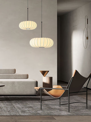 Lantern Silk Pendant Lamp-Neutral Decor