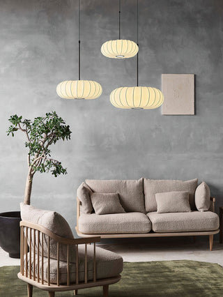 Lantern Silk Pendant Lamp-Neutral Decor