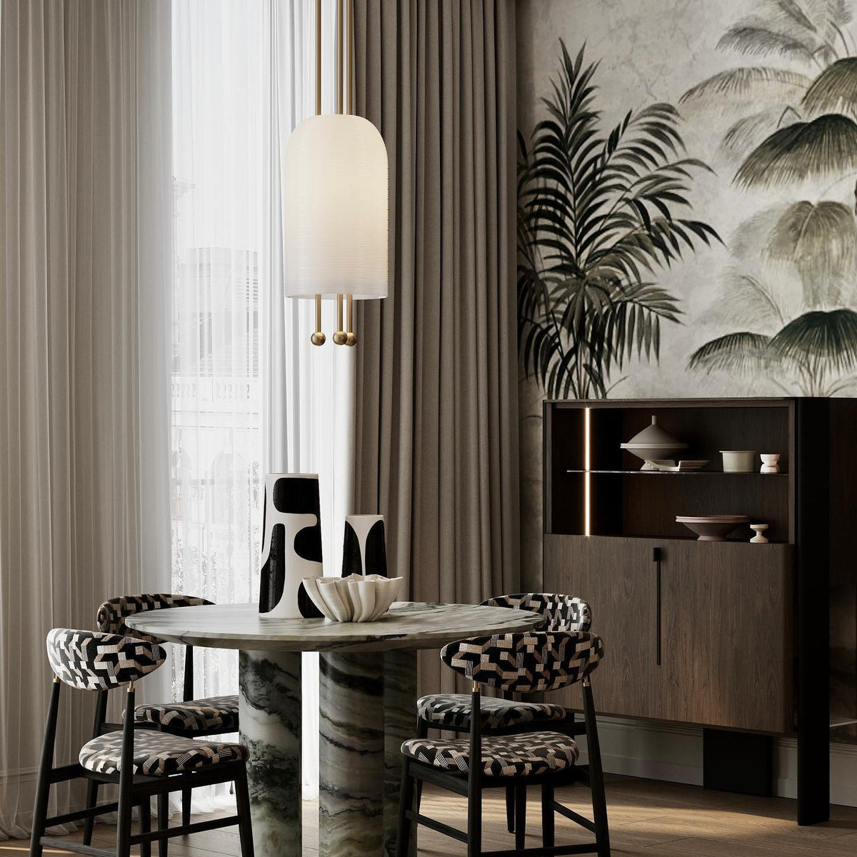 Adrielle Suspension Lantern en Métal et Verre Premium Élégance