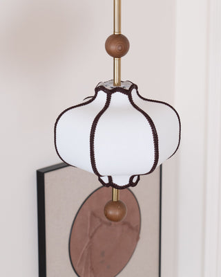 Lustra Suspension Lampe Lanterne en Tissu pour Salon-Luire