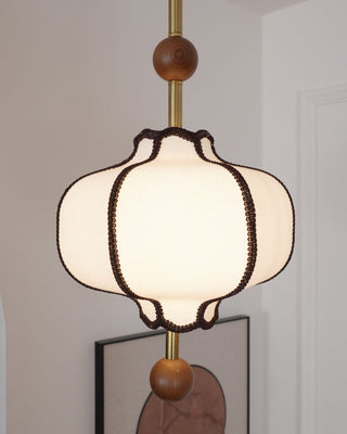 Lustra Suspension Lampe Lanterne en Tissu pour Salon-Luire