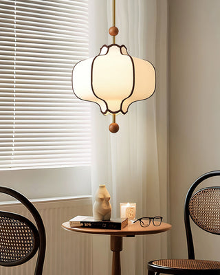Lustra Suspension Lampe Lanterne en Tissu pour Salon-Luire