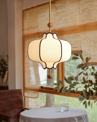 Lustra Suspension Lampe Lanterne en Tissu pour Salon-Luire