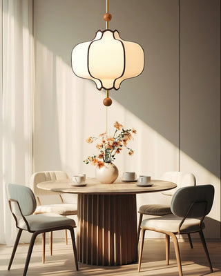 Lustra Suspension Lampe Lanterne en Tissu pour Salon-Luire