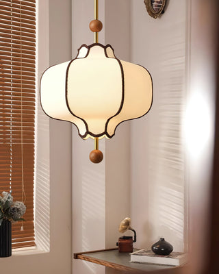 Lustra Suspension Lampe Lanterne en Tissu pour Salon-Luire