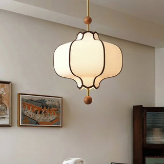 Lustra Suspension Lampe Lanterne en Tissu pour Salon-Luire