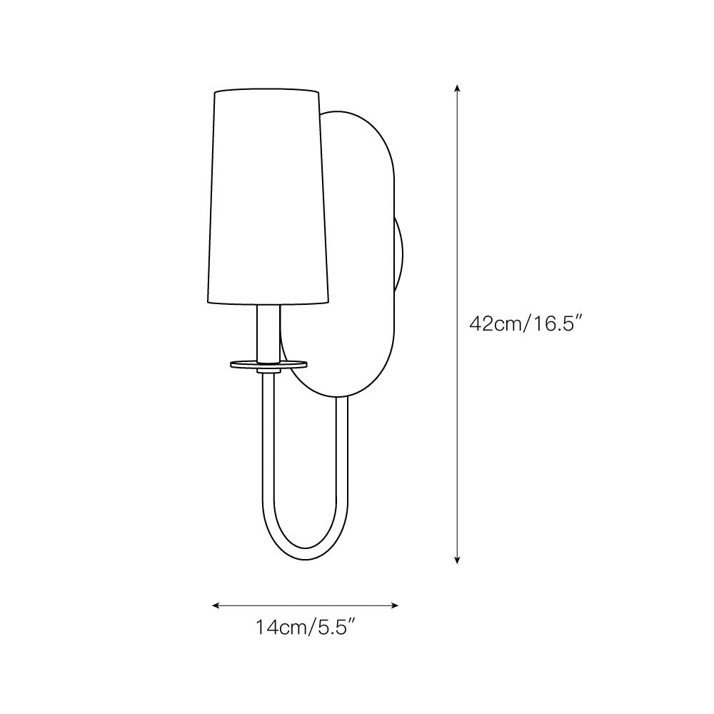 Gavane Lampe Murale en Tissu et Laiton Premium Élégance