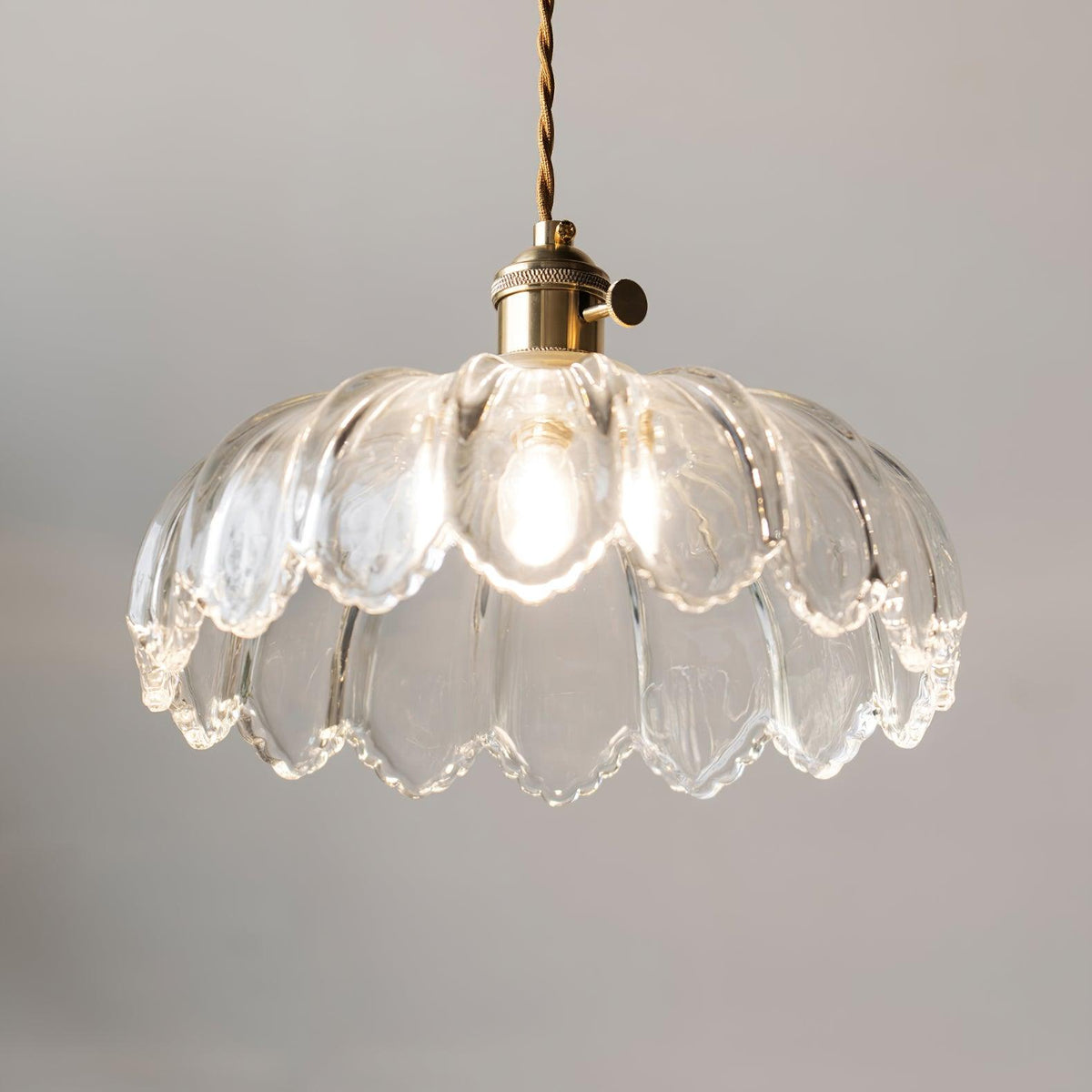 Limea Green Glass Flower Pendant Light-Neutral Decor