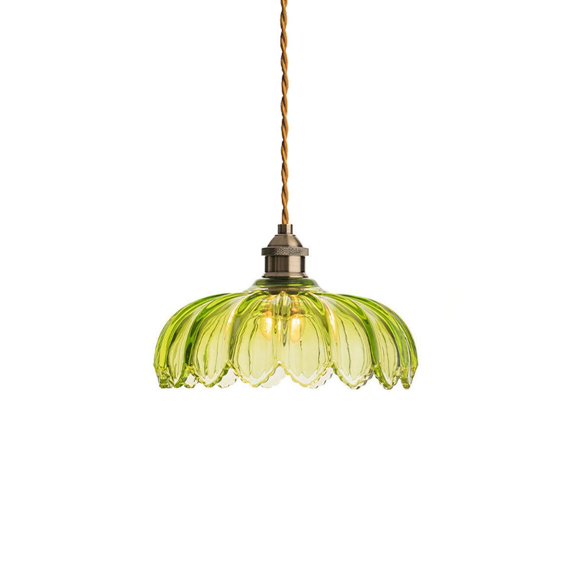 Limea Green Glass Flower Pendant Light-Neutral Decor