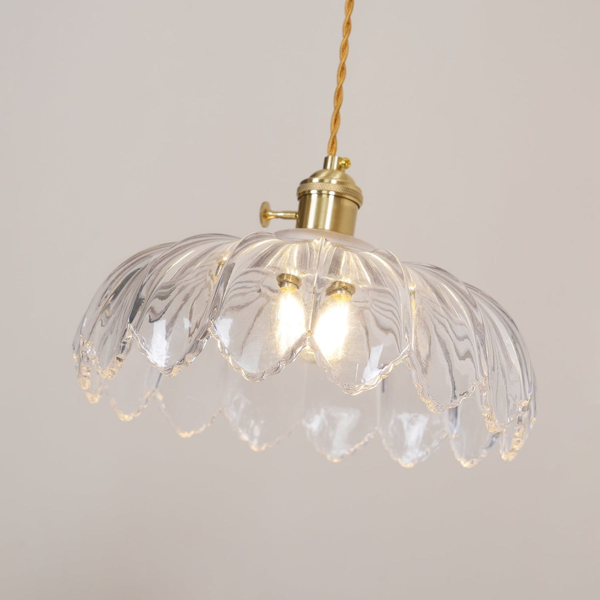 Limea Green Glass Flower Pendant Light-Neutral Decor