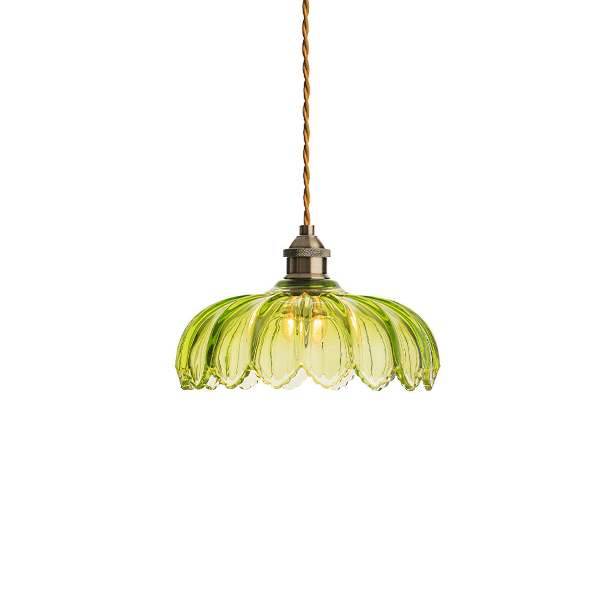 Limea Green Glass Flower Pendant Light-Neutral Decor