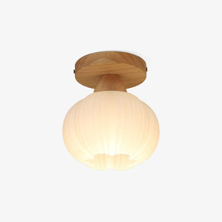 Gleam Grand plafonnier en bois avec sac de fleurs