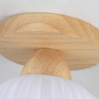 Gleam Grand plafonnier en bois avec sac de fleurs
