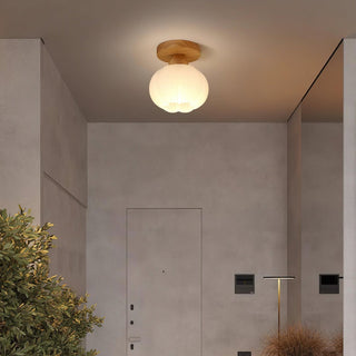 Gleam Grand plafonnier en bois avec sac de fleurs