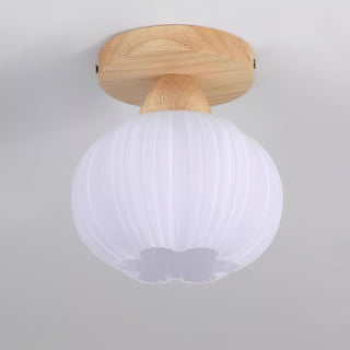 Gleam Grand plafonnier en bois avec sac de fleurs