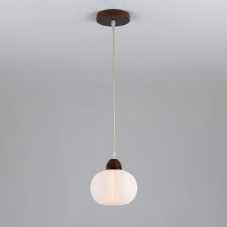 Pumpkin Suspension Lampe en Bois Moderne-Luire