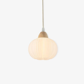 Pumpkin Suspension Lampe en Bois Moderne-Luire