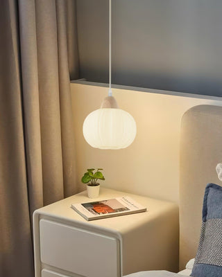 Pumpkin Suspension Lampe en Bois Moderne-Luire