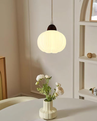 Pumpkin Suspension Lampe en Bois Moderne-Luire