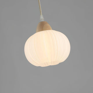 Pumpkin Suspension Lampe en Bois Moderne-Luire