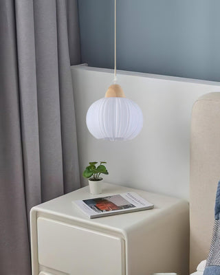 Pumpkin Suspension Lampe en Bois Moderne-Luire