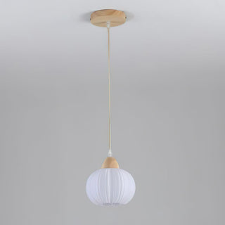 Pumpkin Suspension Lampe en Bois Moderne-Luire