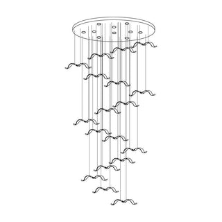 Acariel Lustre de Luxe Grand en Verre Mouette