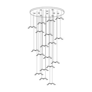 Acariel Lustre de Luxe Grand en Verre Mouette