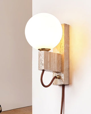 Avirae Applique Murale Globe Travertine Cute
