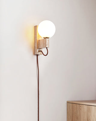 Avirae Applique Murale Globe Travertine Cute