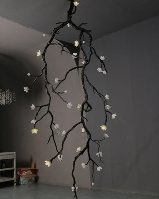 Lustra Lustre Noir Branche Fleur