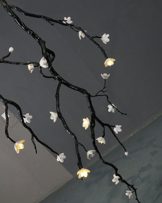Lustra Lustre Noir Branche Fleur