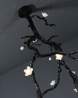 Lustra Lustre Noir Branche Fleur