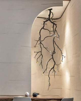 Lustra Lustre Noir Branche Fleur