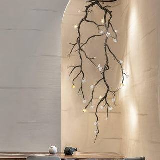 Lustra Lustre Noir Branche Fleur