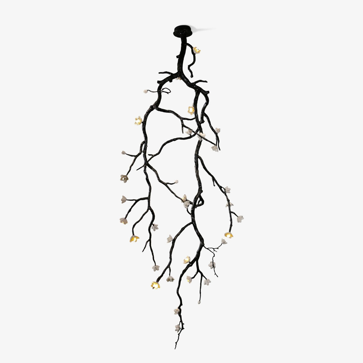 Claroria Lustre Noir Branche Fleur