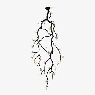 Lustra Lustre Noir Branche Fleur