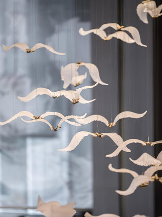 Acariel Lustre de Luxe Grand en Verre Mouette