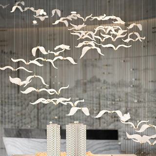 Acariel Lustre de Luxe Grand en Verre Mouette