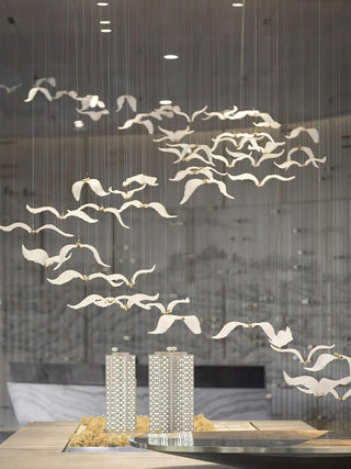 Acariel Lustre de Luxe Grand en Verre Mouette