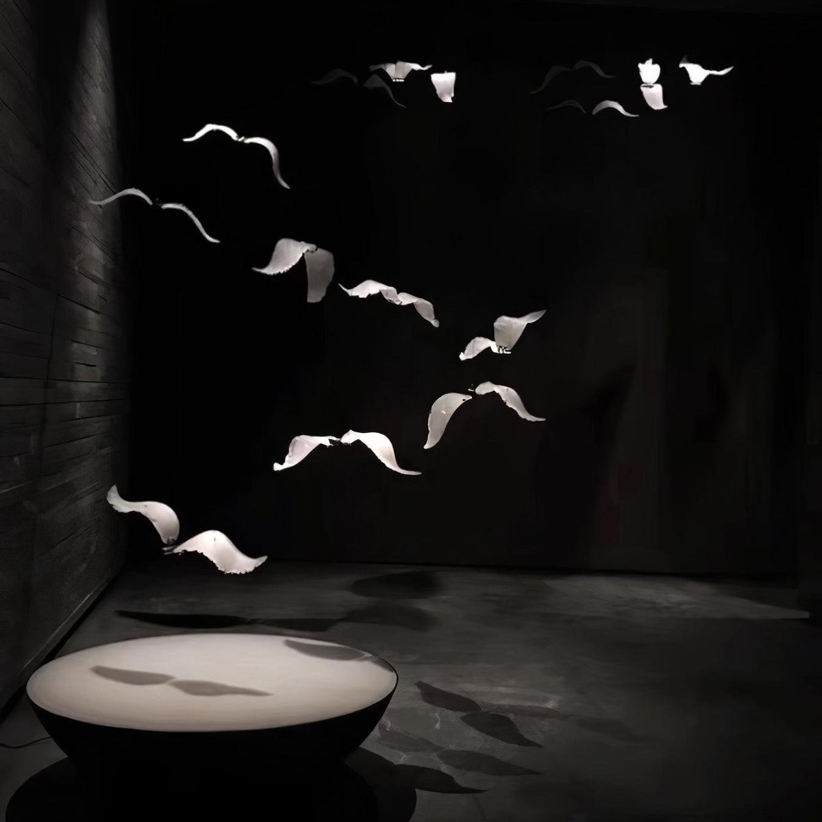 Celesa Lustre de Luxe Grand en Verre Mouette