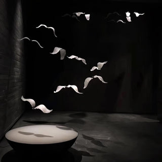 Acariel Lustre de Luxe Grand en Verre Mouette
