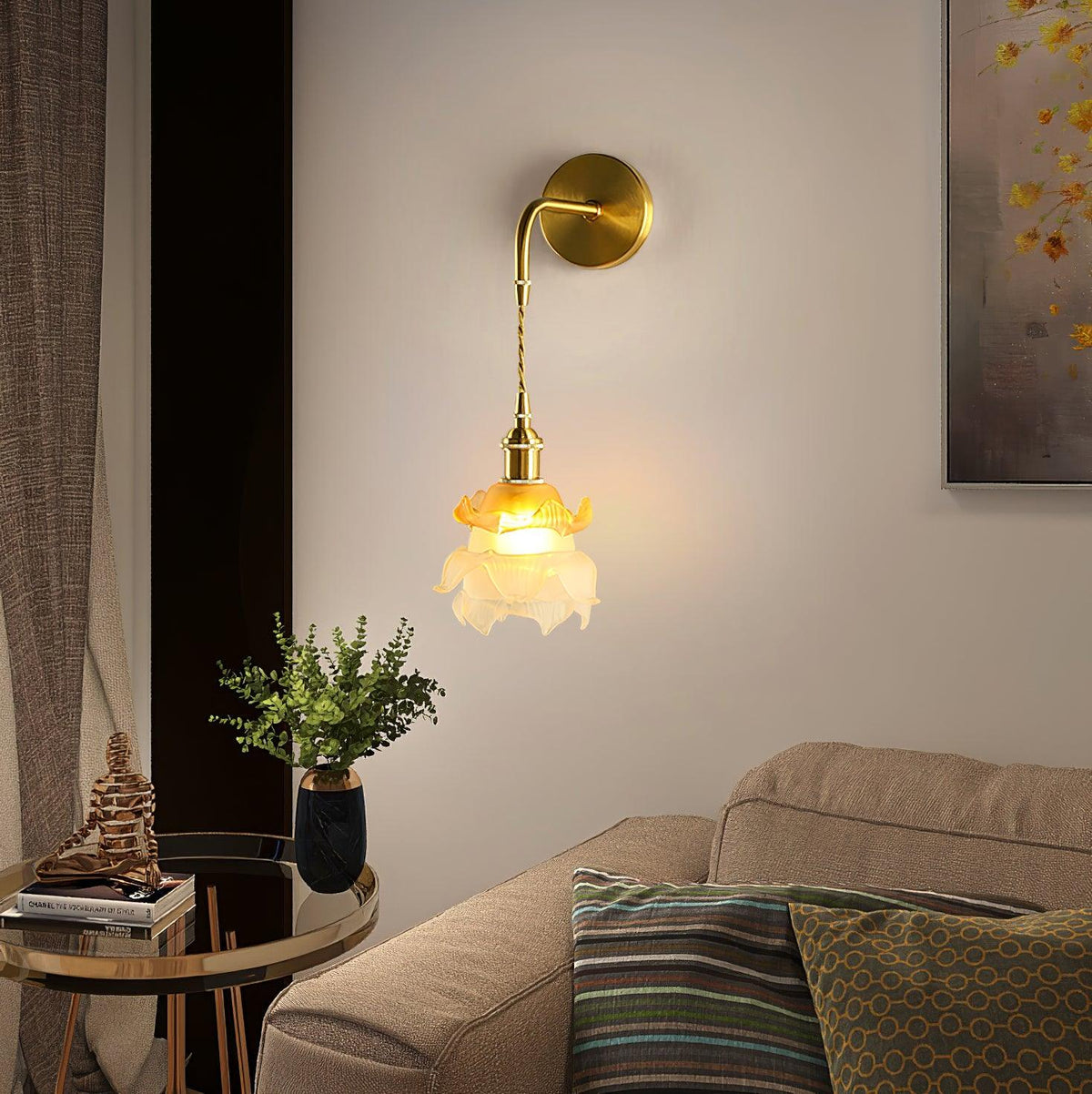 AmariraApplique Murale Laiton Verre Élégance Premium